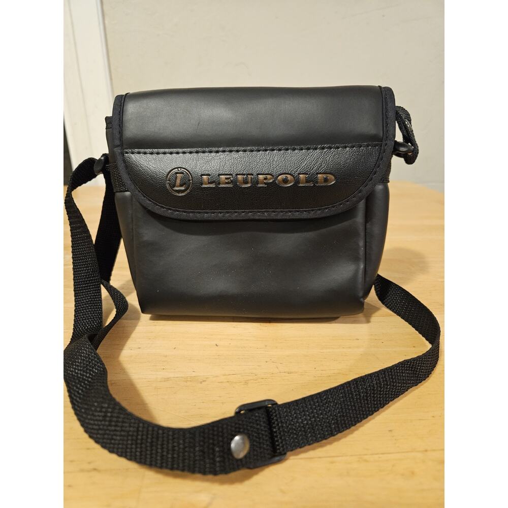 Leupold Binocular Case/Bag with Strap and Cap Keepers for Binoculars Black